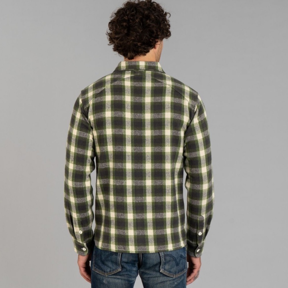 NWOT 3sixteen Crosscut Flannel shaggy emerald anniversary heavyweight Shirt M - Picture 3 of 12